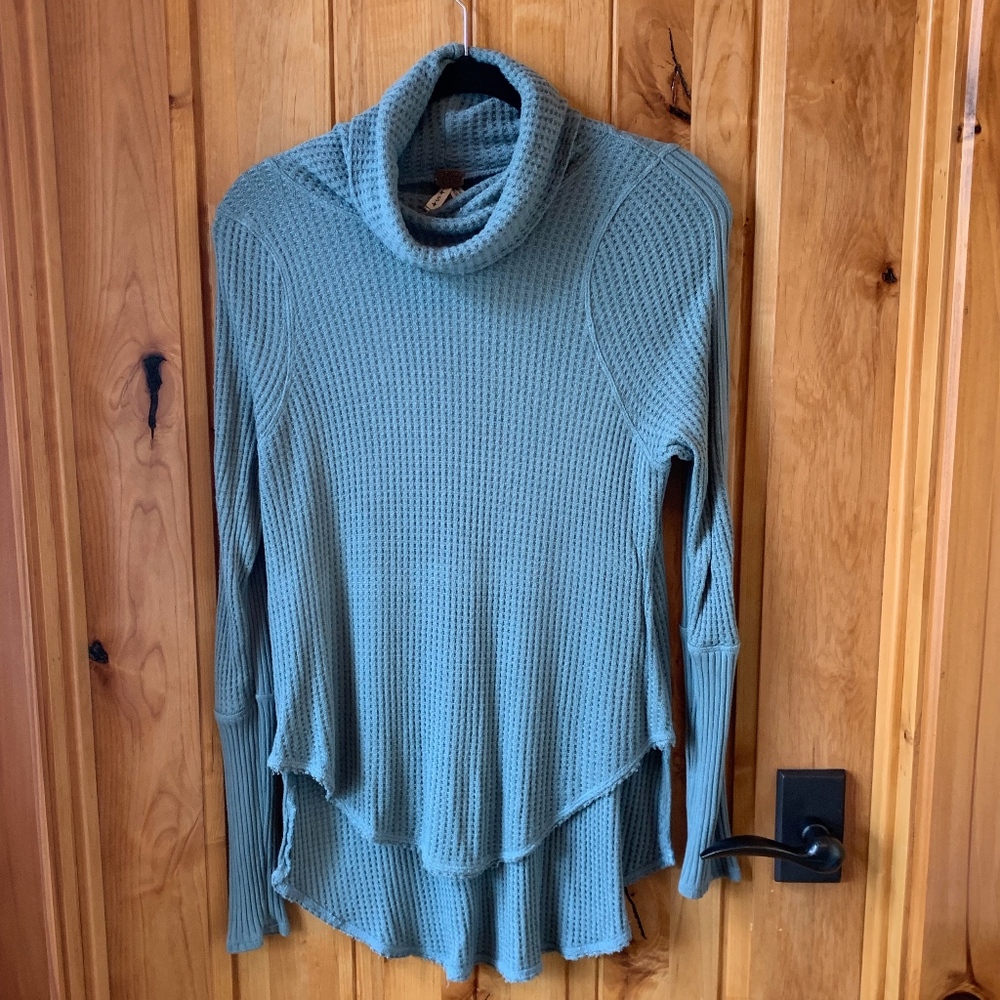 Free People Soft Waffle Knit Turtleneck